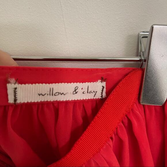WILLOW & CLAY Red Swing Mini Skirt Short Summer Casual Flowy Size 2 - Picture 9 of 9